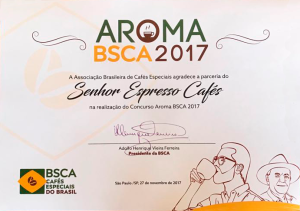 Certificado Parceria Concurso Aroma 2017